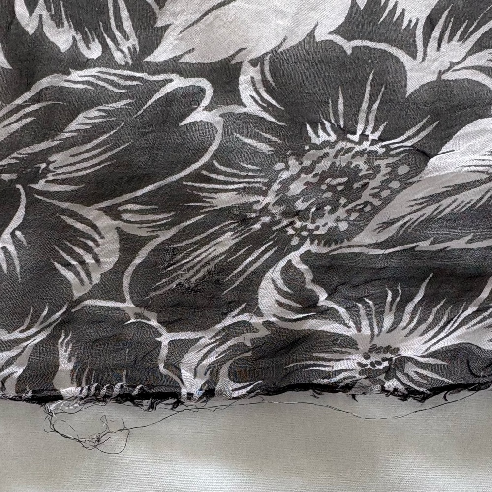 Vintage Floral Sheer Scarf Lot - Set of 3 Romantic Gauze Scarves - Picture 4 of 12